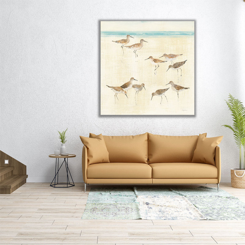 Sandpipers - reproduction d'art sur toile, H 40 po x l 40 po