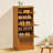 21 Pair Shoe Storage Cabinet 7 Layers Wood Shelf With Flip Drawers Tabletop