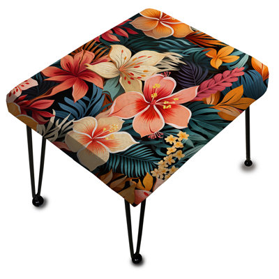 Motif botanique ludique de la jungle ludique - Repose-pieds rectangulaire botanique