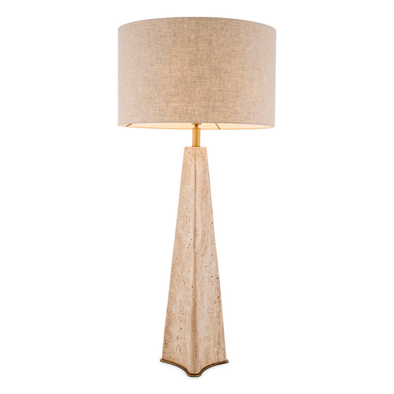 Table Lamp Benson Travertine Excl Shade