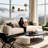 Modern Minimalist Sofa with Rounded Arm
