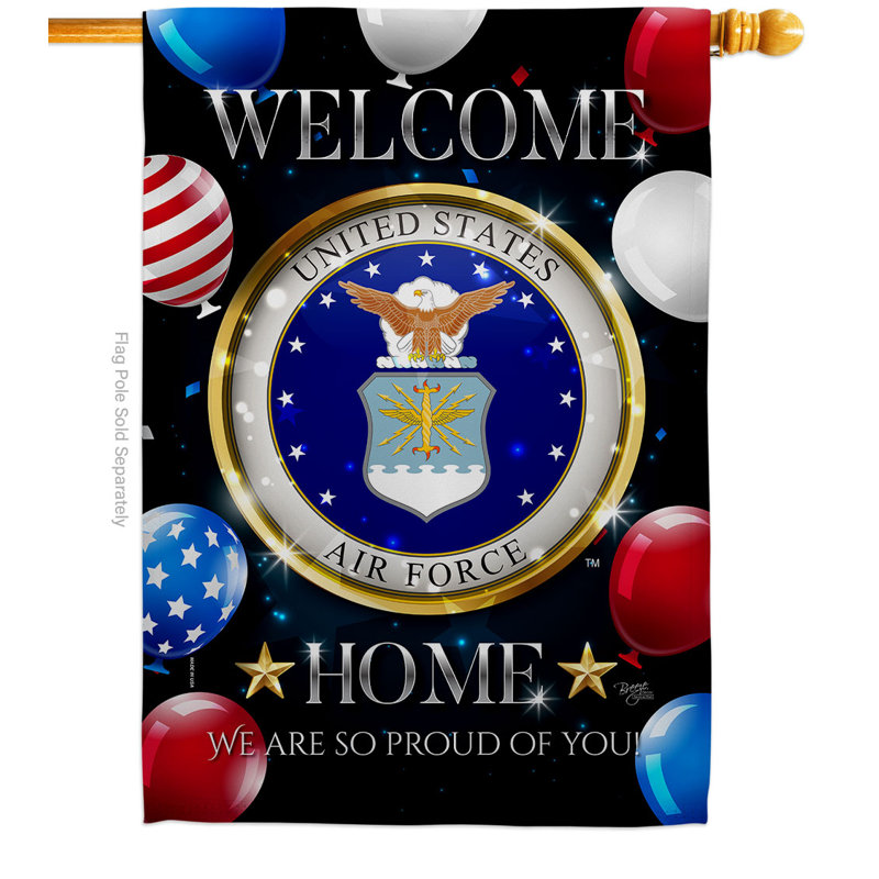Drapeau de maison 40 po x 28 po Welcome Home