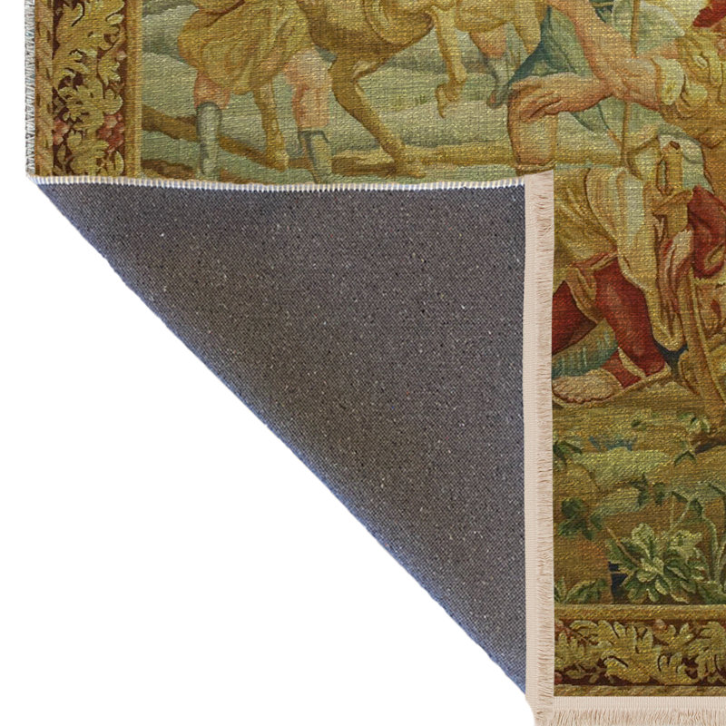 Tapis multicolore Gobelin, Rectangle 3 pi 11,24 po x 5 pi 10,87 po