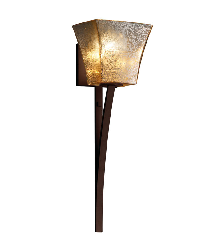 Applique murale 1 lumière Aisaiah, Bronze foncé