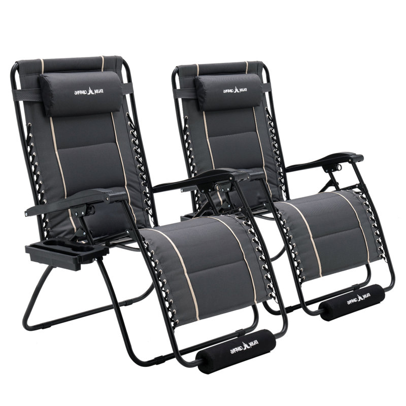 Très grande chaise pliante zéro gravité XXL, supportant 500 lb