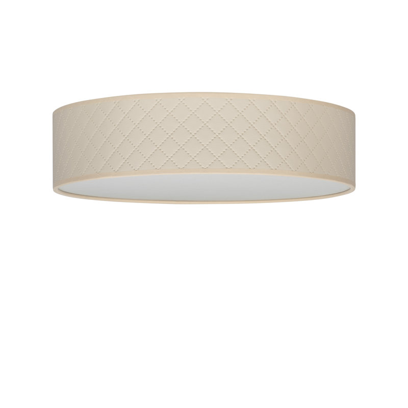 Trece Fabric Flush Mount, Ivory