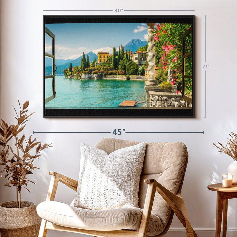 Nature «Window To Villa Monastero», H 27 po x l 40 po