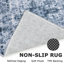 Tapis doux à imprimé médaillon avec envers antidérapant Tapis de salon bleu-1544332085