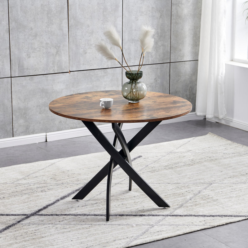 Round Metal Base Dining Table