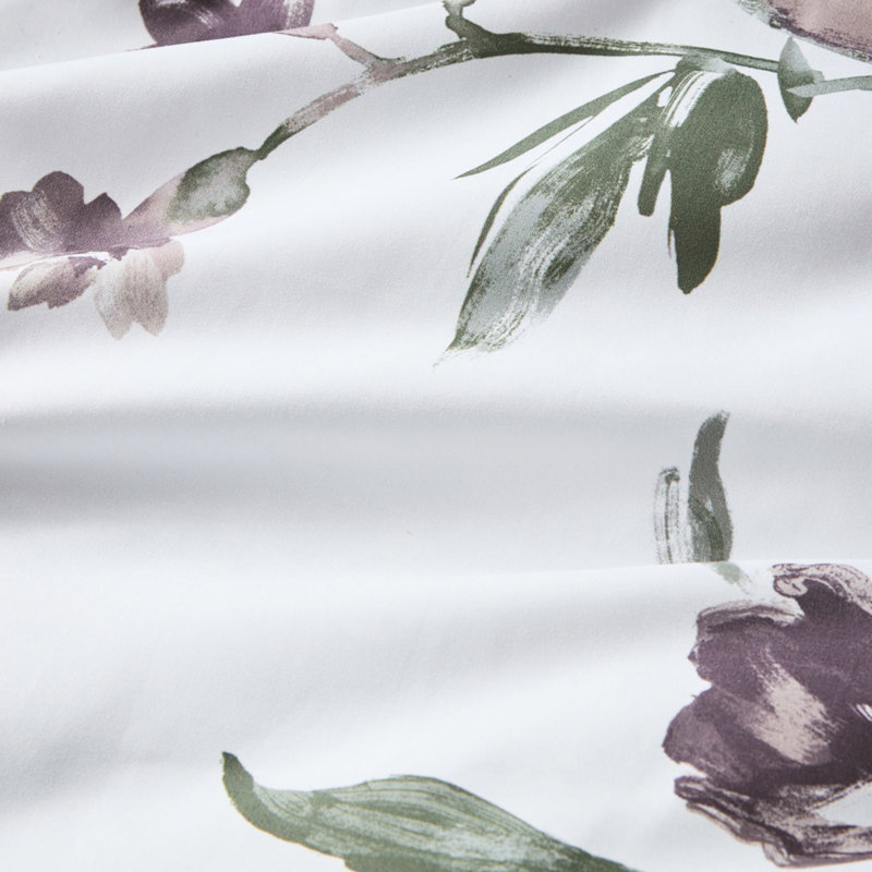 100% lit avec draps en microfibre mauve