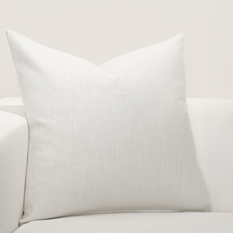 Lumiere Lustrous Throw Pillow, Off White, Square 18", Polyester/Polyfill