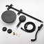 3-Spray Round Wall Bar Shower Kit with Hand Shower 1.8 GPM in Matte Black