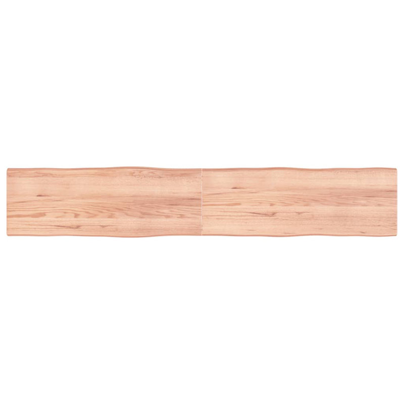 Table Top Solid Wood Oak, 6cm H x 100cm W x 50cm D, Light Brown