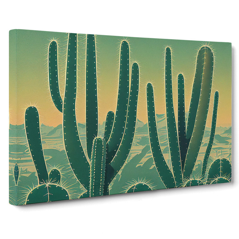 XXX-H1022-WF-8635X Superb Cactus - Wrapped Canvas Print, 35cm H x 50cm W x 3cm D