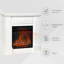 Foyer électrique 32 po autoportant avec 1400 W de chaleur, présentation de la flamme à DEL, protection contre la surchauffe, télécommande, blanc, foyer chaud blanc, 1400 W, effet, télécommande, solution de chaleur