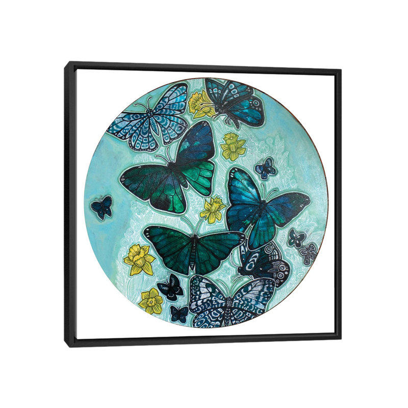 Hope Springs 1 Piece Wall Art on Canvas, 45.72 cm H x 45.72 cm W, Black Floater Frame
