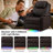 Power Recliner Chair with Vibration Massage & Heat for Adults, Faux Leather Home Theater Seating with Cup Holders/LED Lights/USB Ports/Side Pockets for Living Room(Set of 2)-1771809118