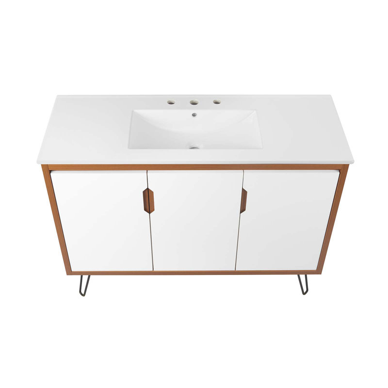 Meuble-lavabo de 48 po Modway Energize, Blanc