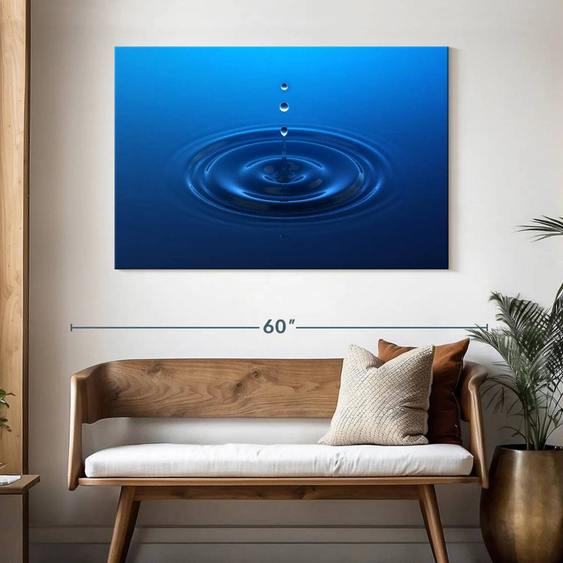 Goutte d'eau bleue Alvord, H 32 po x l 48 po