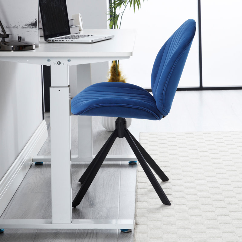 Velvet Office Chair, Blue