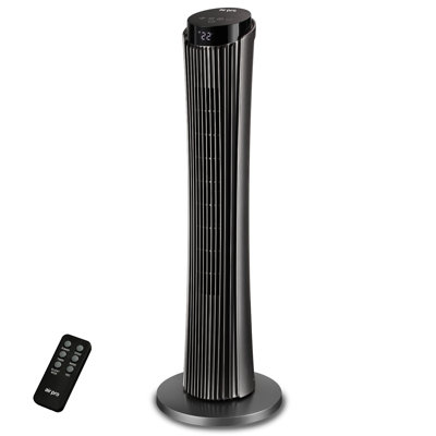 34" Tower Oscillating Fan - 3 Speeds - LED Display 15H Timer