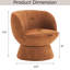 Fauteuil demi-tonneau pivotant de 28,5 po Joclyn-1517610413