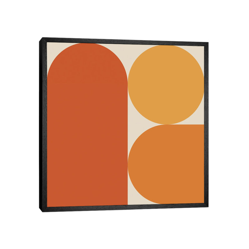 Retro VIIA - Print on Canvas, 45.72 cm H x 45.72 cm W, Black Framed