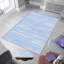Tapis en polyester tissé à la machine bleu pastel-1308385406