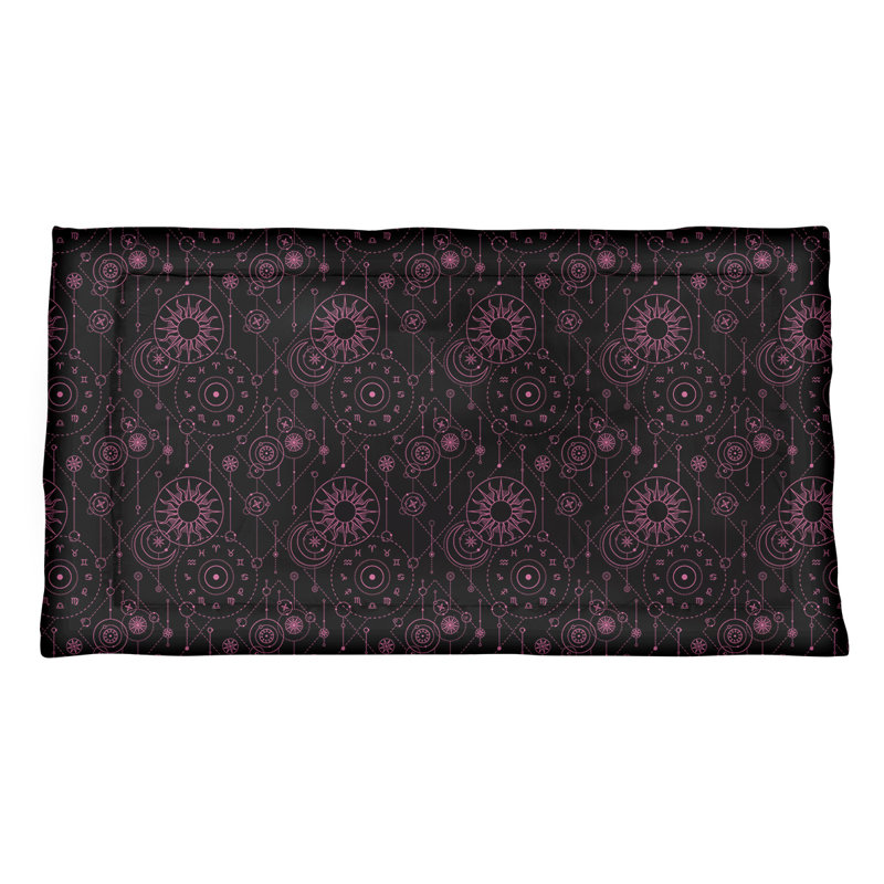 Taie décorative d'astrologie Katelyn Elizabeth, Microfibre, Très grand, Noir / Rose