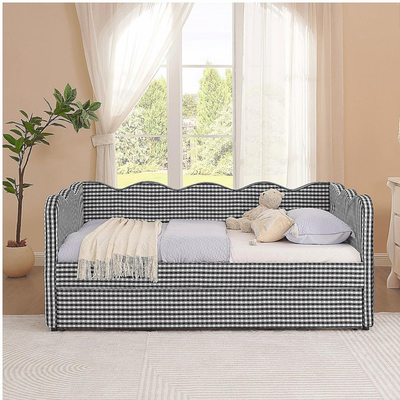 Lit de jour Cozy Gingham, Noir