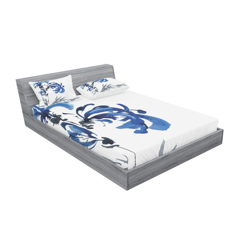 Microfiber Floral Sheet Set, Full