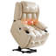 Fauteuil inclinable électrique en cuir avec port USB et porte-gobelet Power Lift-145867485