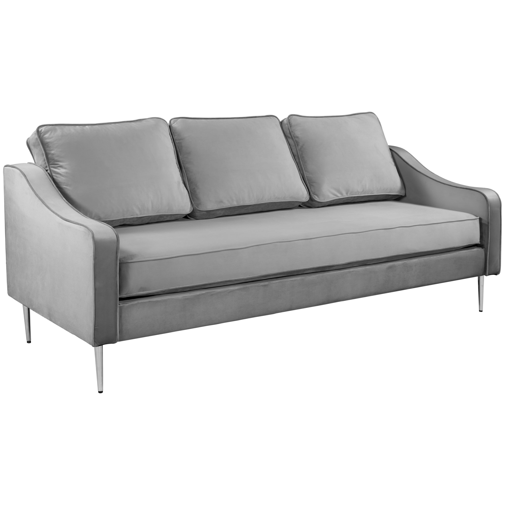 Everly Quinn Otillia Modern Style Sofa Velvet Upholstered Couch ...