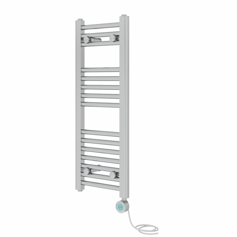 Asmitha Straight Towel Rail Heated Towel Rails, 80cm H x 30cm W x 3cm D, Chrome