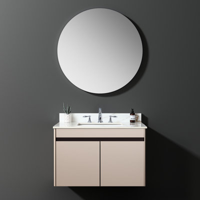 Comptoir de lavabo de salle de bain 37 pouces - blanc avec lavabo rectangulaire 37 "avec comptoir de meuble-lavabo en marbre 4" de haut, 8 trous de robinet, égratignure et eau, pierre frittée