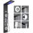 Stainless Steel Matte Black Shower Panel System Fixed LED Rainfall & Waterfall Showerhead
