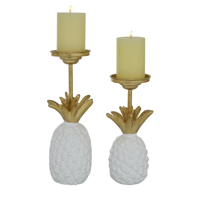 12.85'' H Iron Tabletop Candlestick