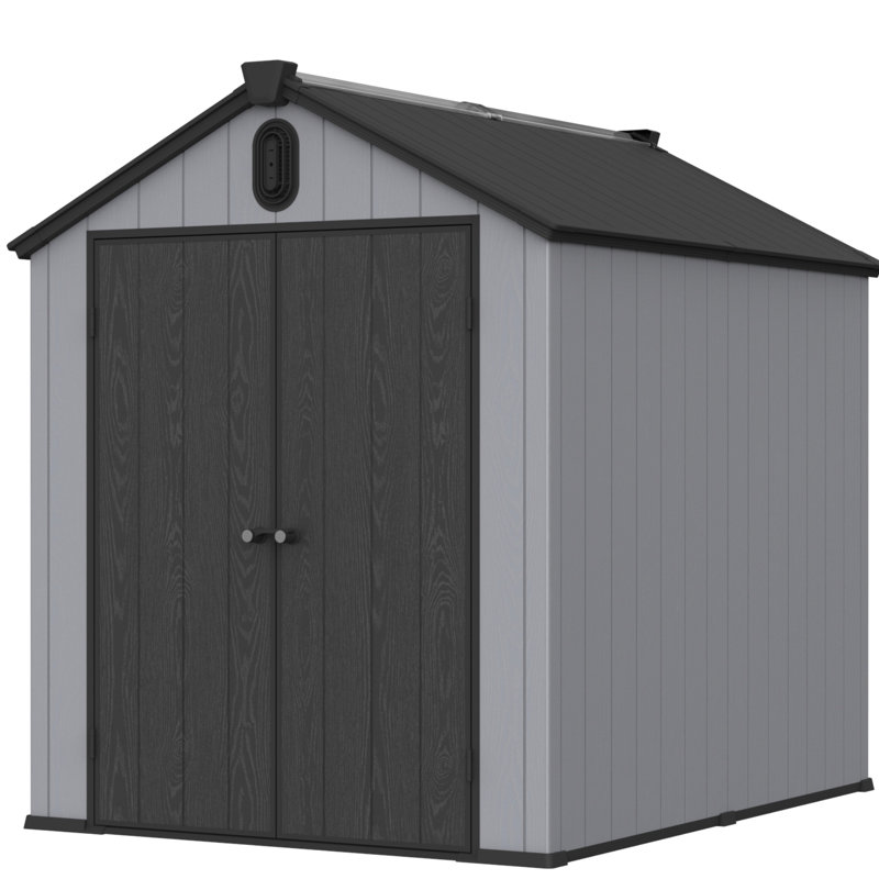 Rangement en plastique 6 * 8Ft pour l'extérieur - Remise imperméable et extérieure grande capacité