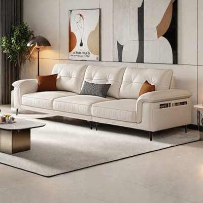 Modern simple light luxury straight row sofa