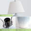 26 po Lampe de table moderne en céramique avec abat-jour en lin pour bureau de chambre à coucher