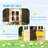 Wooden Playhouse for Kids, Adventures Cottage, with Working Door, Windows, Bench, Service Station, Flowers Pot Holder, for 3-7 Years Old Blue