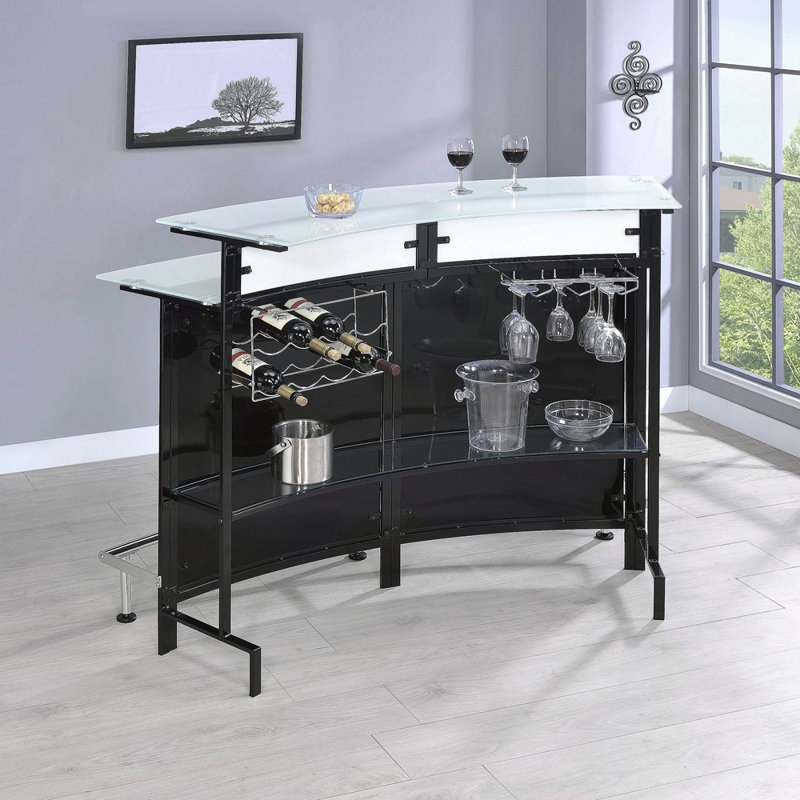 Armoire à vin avec bar courbé
