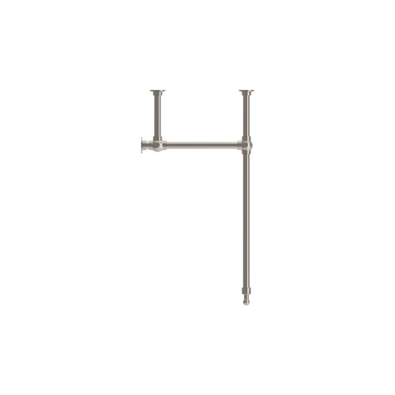 Ensemble de pieds de console en métal, Nickel satiné