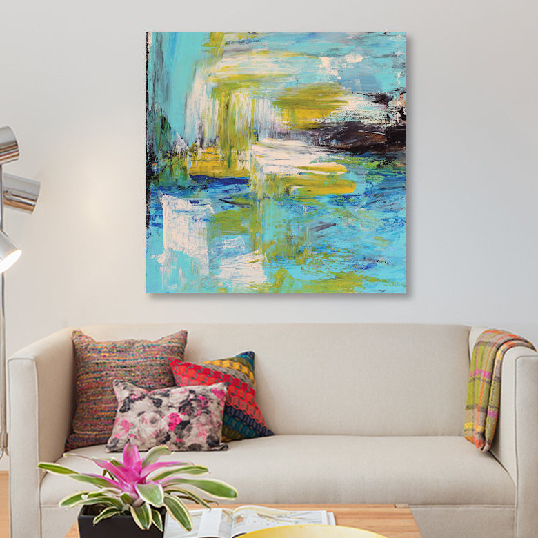 « summer après-midi », impression sur toile, H 26 po x l 26 po x P 1,5 po, Pas de tapis, Toile tendue