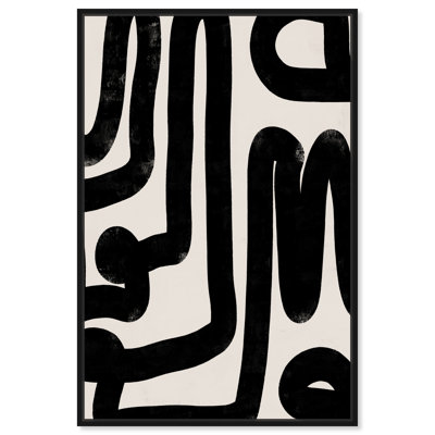 Modern Bold Brush Stroke Lines Print