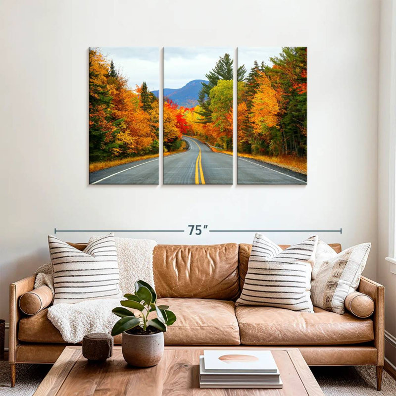 Mehar, New Hampshire, route d'automne, H 36 po x l 57 po