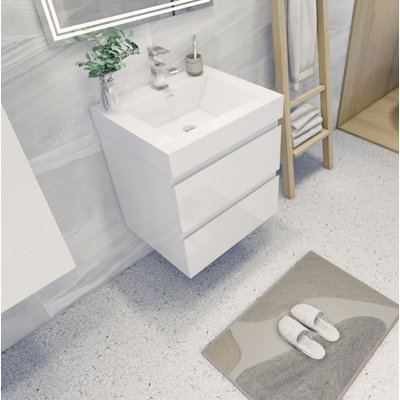 Ensemble de meuble-lavabo mural simple 24 po Boubacar