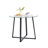 5-Piece Round Dining Table Set For 4, Round Glass Dining Table & 4 Faux Leather Armless Dining Chairs, Modern Kitchen Table And Chairs Set For Dining Room, Apartment, Small Space-2116684102-2116684099
