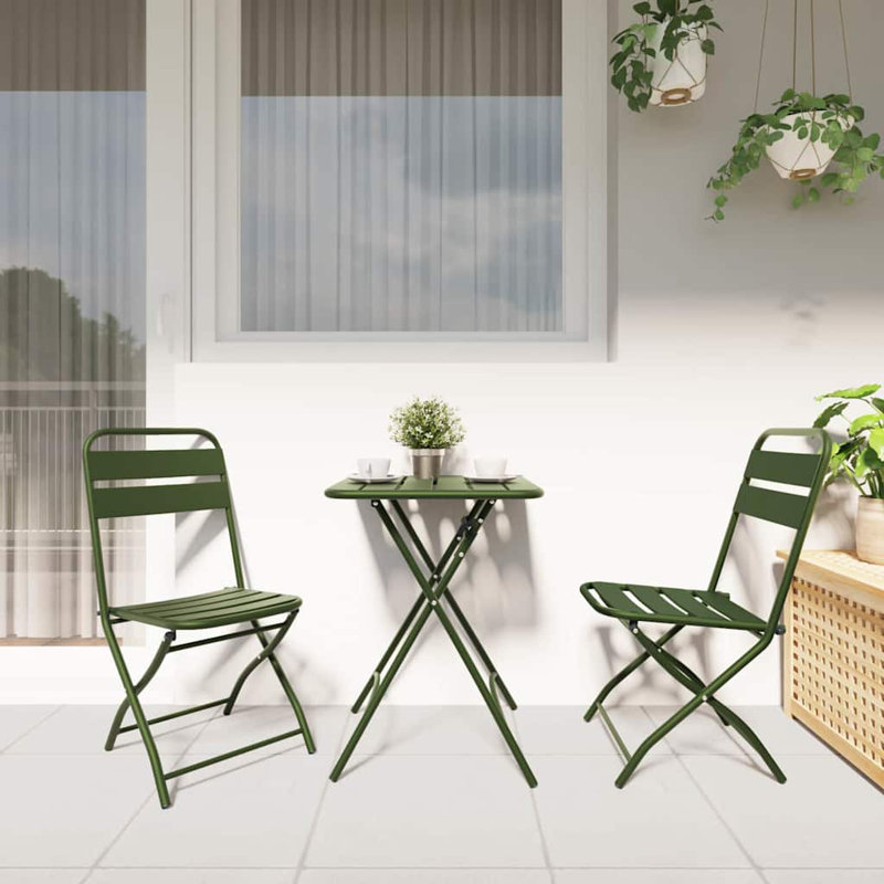 Patio Dining Side Chair, Dark Green