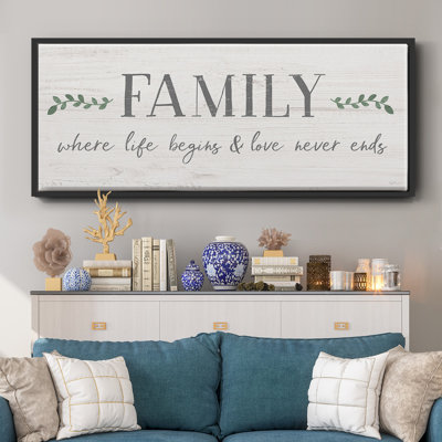 «Love Never Ends», toile encadrée